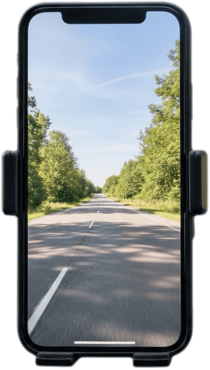 Roadiris dashcam näkymä iPhonessa